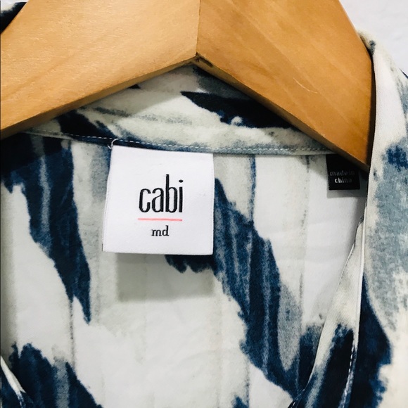 ‼️SOLD‼️ CAbi #3096 Moody Blues Blouse Long Sleeve - Picture 7 of 8